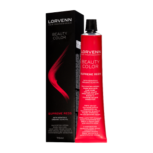 Lorvenn Beauty Color Supreme Reds професионална боя за коса 7.64, 70 ml